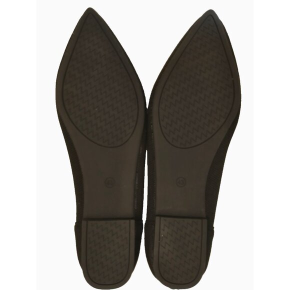 Women's Semwiss Flats Slip Ons Pointed Toe Knit Shoes Black - Size 10 NWOB - Picture 7 of 9